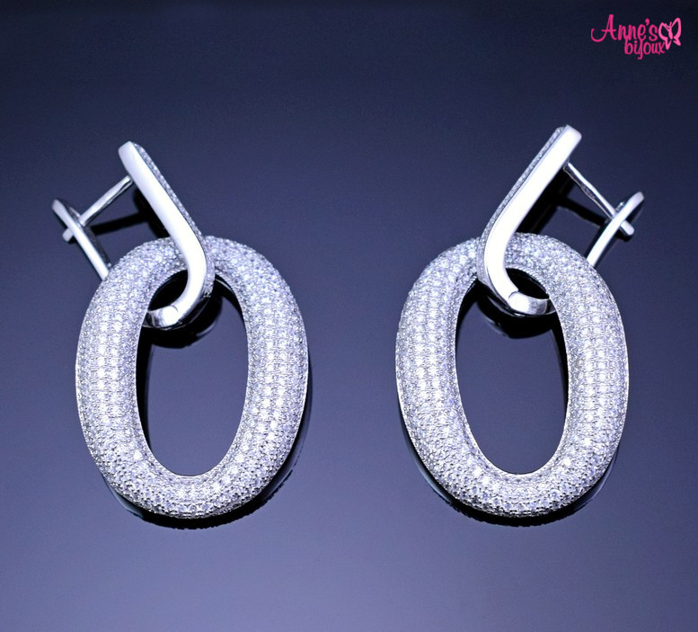 Set elegant din argint cu zirconiu