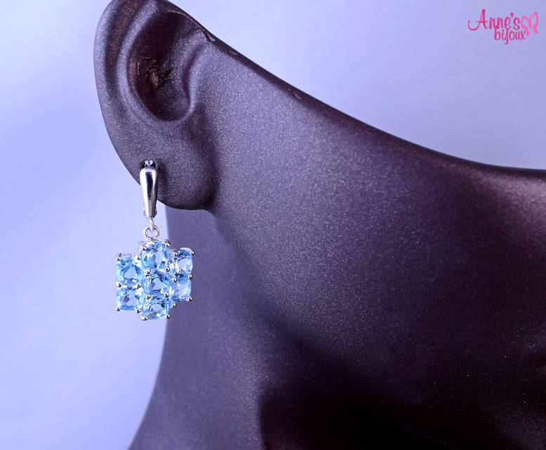 Cercei Selena din argint cu topaz-11505