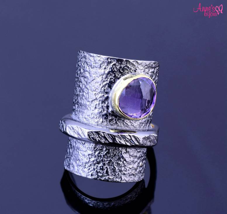 Inel Emel din argint cu ametist-11459