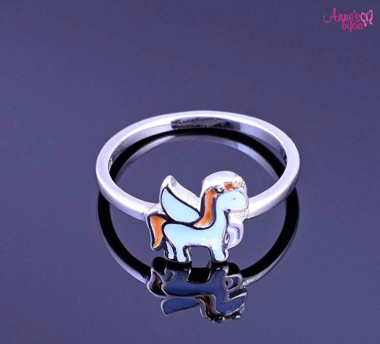 Inel din argint cu unicorn-0