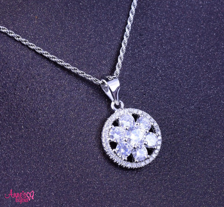 Set White flowers din argint-13874