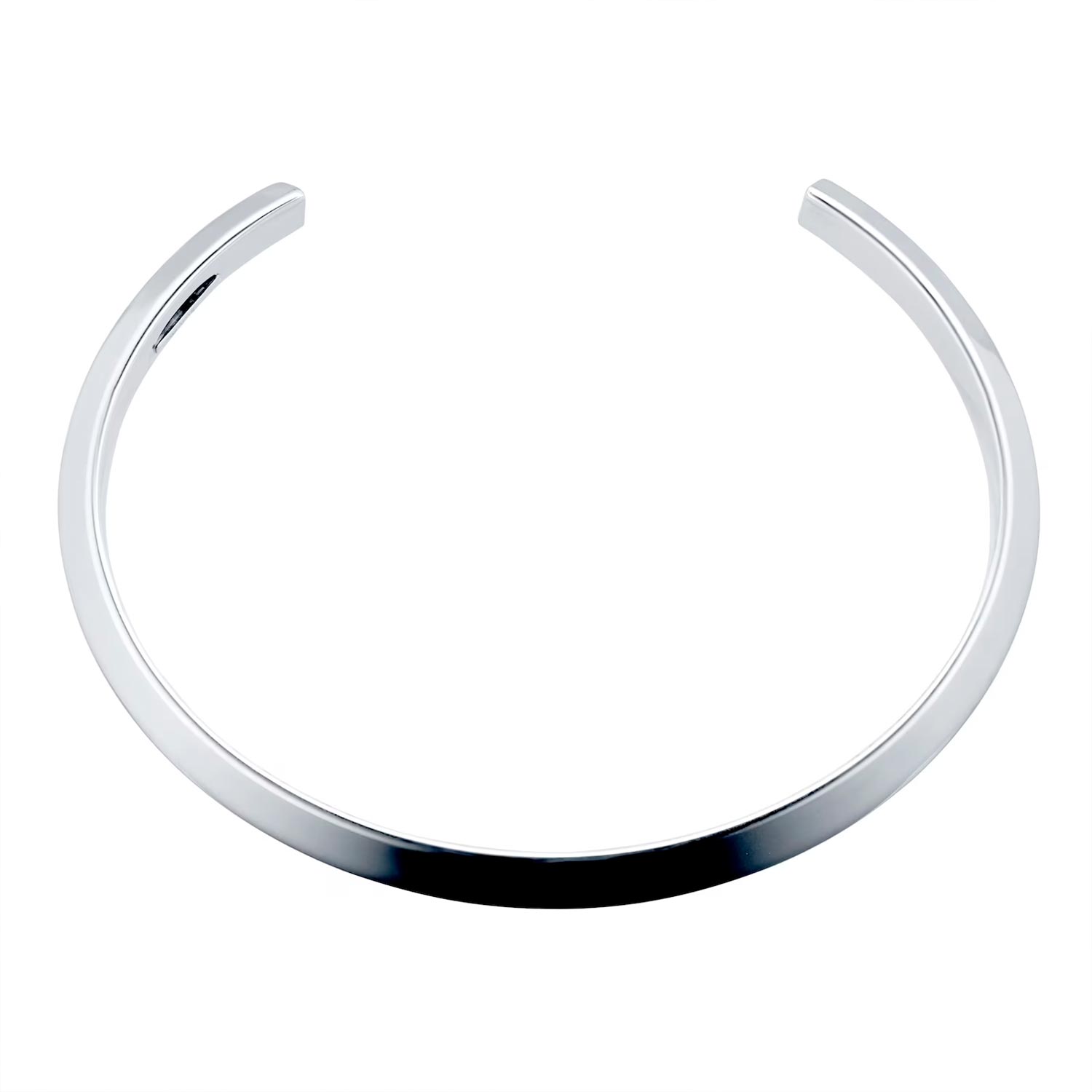 Silver Mens Open Cuff Bangle Goldsmiths - imagine 3
