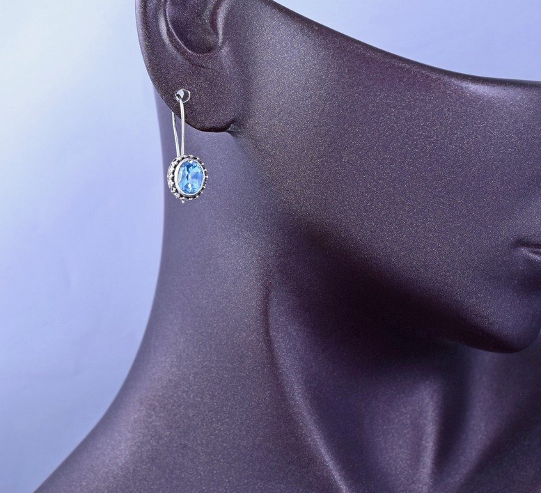 Cercei Selene din argint cu pietre din topaz-17612